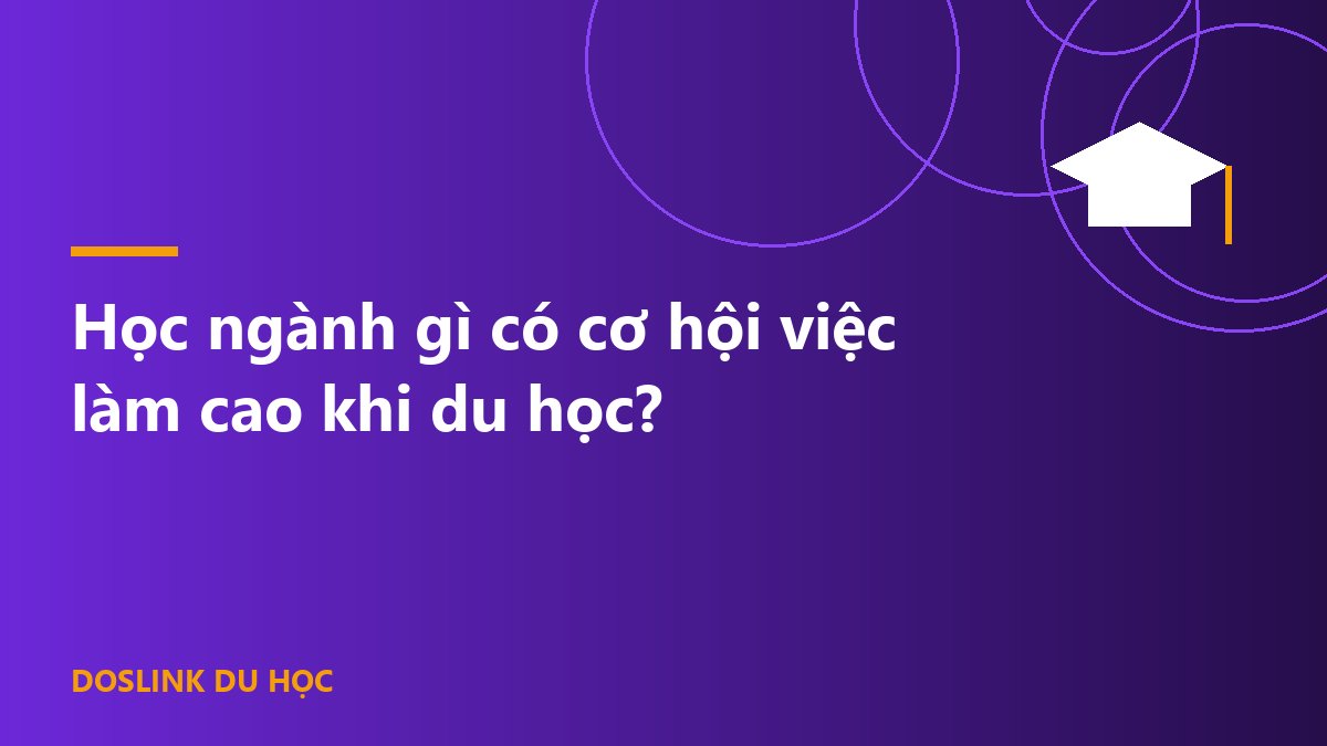 Học ngành gì có cơ hội việc làm cao khi du học?